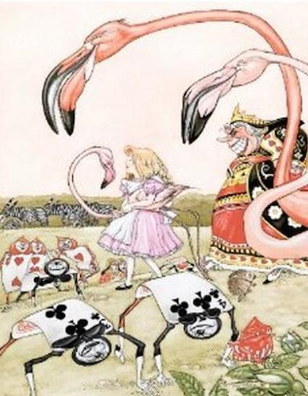 Alice-in-Wonderland-Queen-s-Court-Croquet-font-b-Flamingos-b-font-Fantasy-Decorative-Story-Book