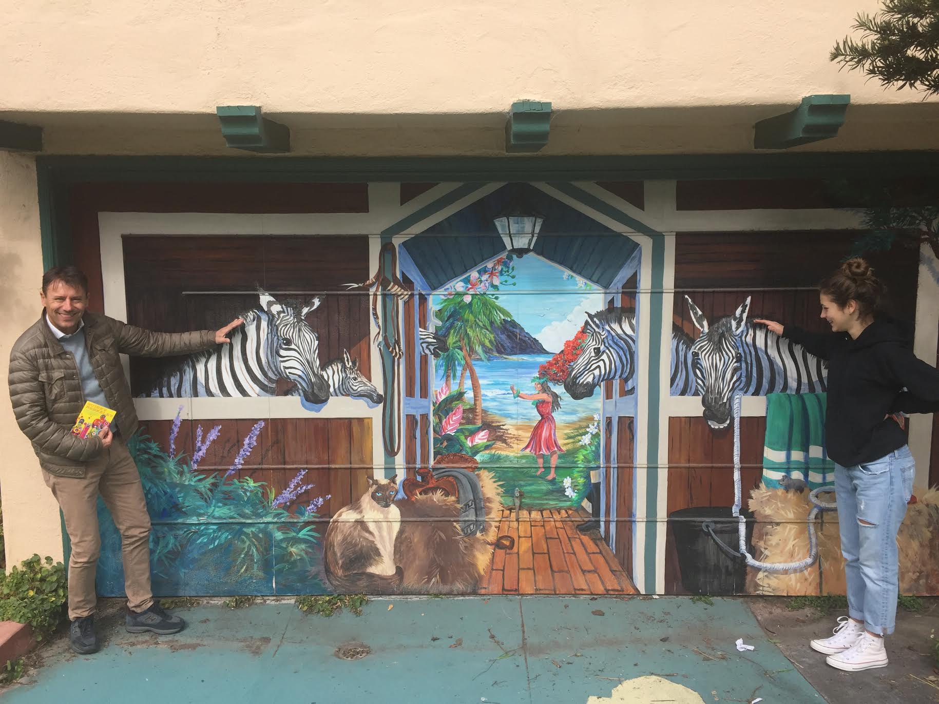 Zebra mural