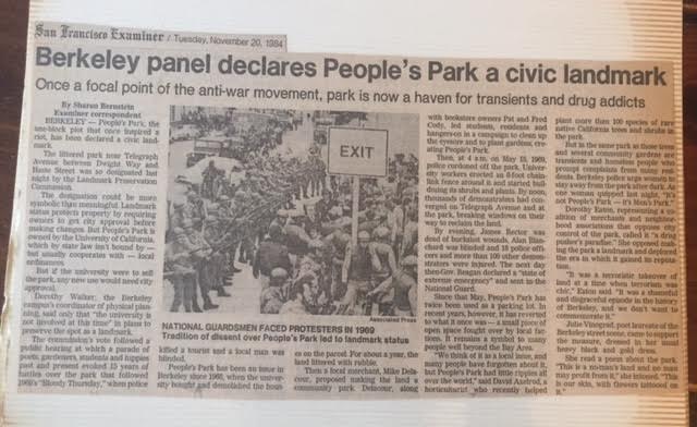 San Francisco Examiner, November 20, 1984