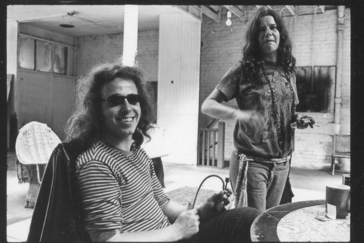 David Getz with Janis Joplin.  Photo: Bob Seidemann